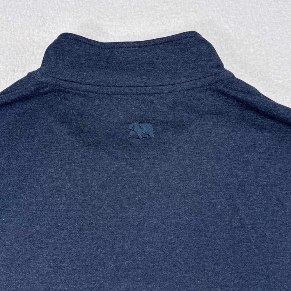 The Normal Brand Pullover Sweater Mens Size XXL Navy Blue 1/4 Zip Menswear Knit - Picture 6 of 9